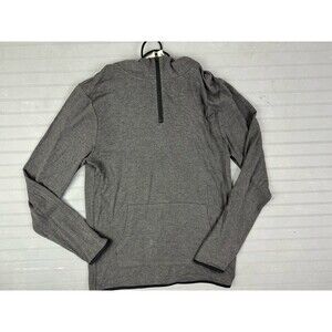 Threads 4 Thought Size S Mens Hoodie Light Weight Gray1/4 Zip Pullover